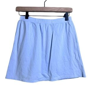 Le Lis Ultra Mini Knit Baby Blue Back Pocket Pull On Skirt Small SS6597